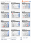 Kalender 2017 mit Ferien und Feiertagen Tunesien