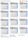 Kalender 2017 mit Ferien und Feiertagen Usbekistan