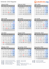 Kalender 2018 mit Ferien und Feiertagen Ägypten