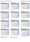 Kalender 2018 mit Ferien und Feiertagen Bangladesch