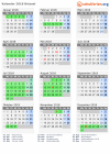 Kalender 2018 mit Ferien und Feiertagen Brüssel