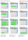 Kalender 2018 mit Ferien und Feiertagen Wallonien