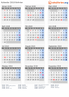 Kalender 2018 mit Ferien und Feiertagen Bolivien