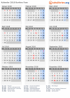 Kalender 2018 mit Ferien und Feiertagen Burkina Faso