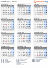 Kalender 2018 mit Ferien und Feiertagen Costa Rica