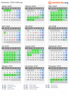 Kalender 2018 mit Ferien und Feiertagen Aalborg