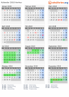 Kalender 2018 mit Ferien und Feiertagen Aarhus