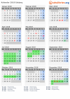 Kalender 2018 mit Ferien und Feiertagen Esbjerg