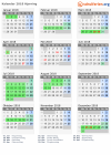 Kalender 2018 mit Ferien und Feiertagen Hjørring