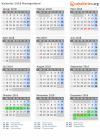 Kalender 2018 mit Ferien und Feiertagen Mariagerfjord