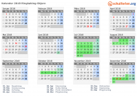 Kalender 2018 mit Ferien und Feiertagen Ringkøbing-Skjern
