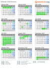 Kalender 2018 mit Ferien und Feiertagen Bremen