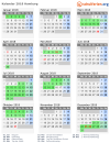 Kalender 2018 mit Ferien und Feiertagen Hamburg
