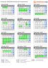 Kalender 2018 mit Ferien und Feiertagen Mecklenburg-Vorpommern