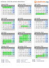 Kalender 2018 mit Ferien und Feiertagen Nordrhein-Westfalen