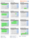 Kalender 2018 mit Ferien und Feiertagen Schleswig-Holstein