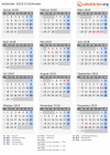 Kalender 2018 mit Ferien und Feiertagen El Salvador