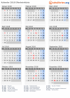 Kalender 2018 mit Ferien und Feiertagen Elfenbeinküste