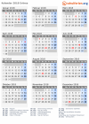 Kalender 2018 mit Ferien und Feiertagen Eritrea