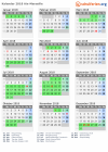 Kalender 2018 mit Ferien und Feiertagen Aix-Marseille