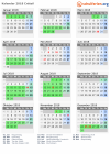 Kalender 2018 mit Ferien und Feiertagen Créteil