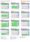 Kalender 2018 mit Ferien und Feiertagen Grenoble