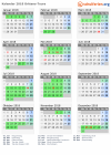 Kalender 2018 mit Ferien und Feiertagen Orléans-Tours