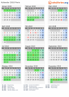 Kalender 2018 mit Ferien und Feiertagen Paris