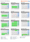 Kalender 2018 mit Ferien und Feiertagen Poitiers