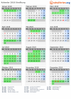 Kalender 2018 mit Ferien und Feiertagen Straßburg
