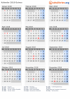 Kalender 2018 mit Ferien und Feiertagen Guinea