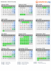 Kalender 2018 mit Ferien und Feiertagen Drente