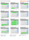 Kalender 2018 mit Ferien und Feiertagen Overijssel