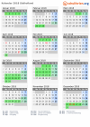 Kalender 2018 mit Ferien und Feiertagen Südholland