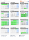 Kalender 2018 mit Ferien und Feiertagen Abruzzen
