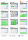 Kalender 2018 mit Ferien und Feiertagen Basilikata