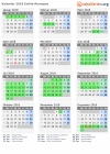Kalender 2018 mit Ferien und Feiertagen Emilia-Romagna
