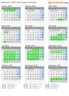 Kalender 2018 mit Ferien und Feiertagen Friaul-Julisch Venetien