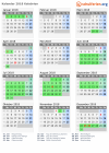 Kalender 2018 mit Ferien und Feiertagen Kalabrien