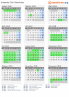 Kalender 2018 mit Ferien und Feiertagen Sardinien
