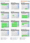 Kalender 2018 mit Ferien und Feiertagen Sizilien