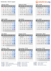 Kalender 2018 mit Ferien und Feiertagen Japan