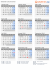 Kalender 2018 mit Ferien und Feiertagen Jemen