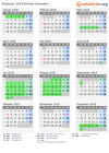 Kalender 2018 mit Ferien und Feiertagen British Columbia