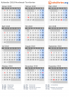 Kalender 2018 mit Ferien und Feiertagen Nordwest-Territorien