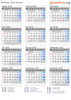 Kalender 2018 mit Ferien und Feiertagen Quebec