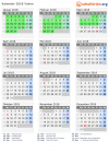 Kalender 2018 mit Ferien und Feiertagen Yukon