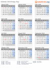 Kalender 2018 mit Ferien und Feiertagen Kongo, Rep.