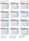 Kalender 2018 mit Ferien und Feiertagen Malta