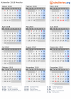 Kalender 2018 mit Ferien und Feiertagen Mexiko
